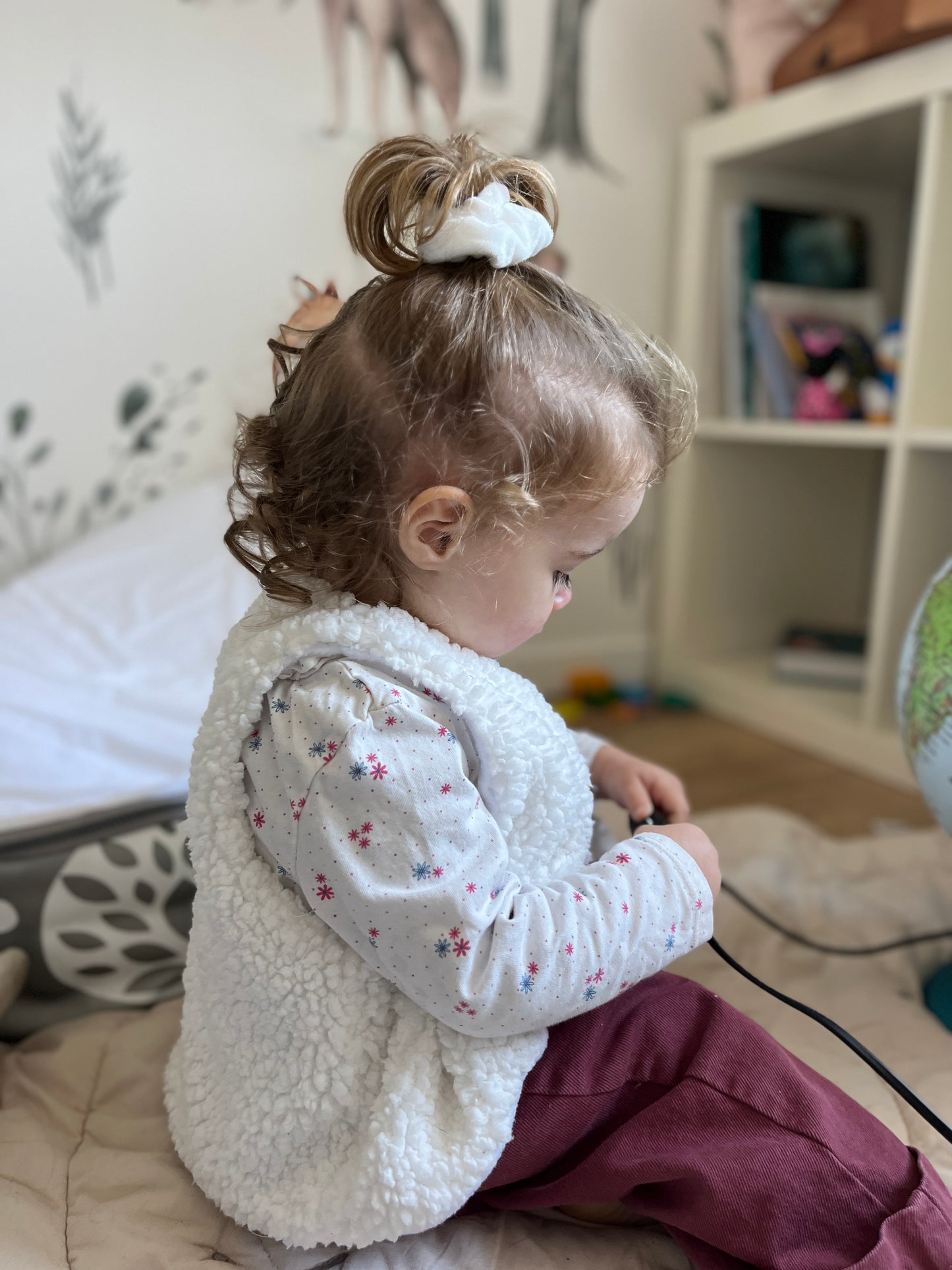 Gilet Berger blanc sans manches enfant - PRÉCOMMANDE